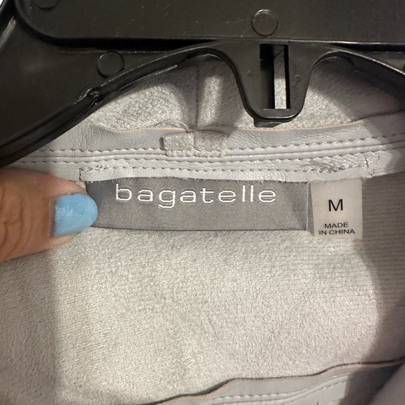 Bagatelle Light Gray Faux Leather Jacket - Picture 2 of 4